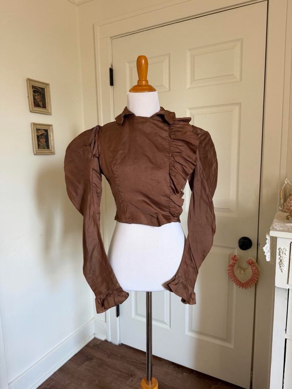 Antique Victorian Brown Bodice Jacket Blouse 🤎